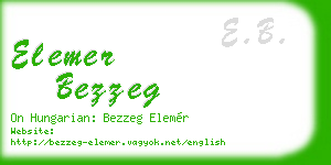 elemer bezzeg business card